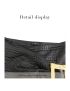 Vintage gold buckle decorative leather skirt