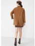 JUZUI Suit Collar Shape Coat