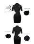 Hollow Knitted Pearl Sexy Hot Girl Skirt